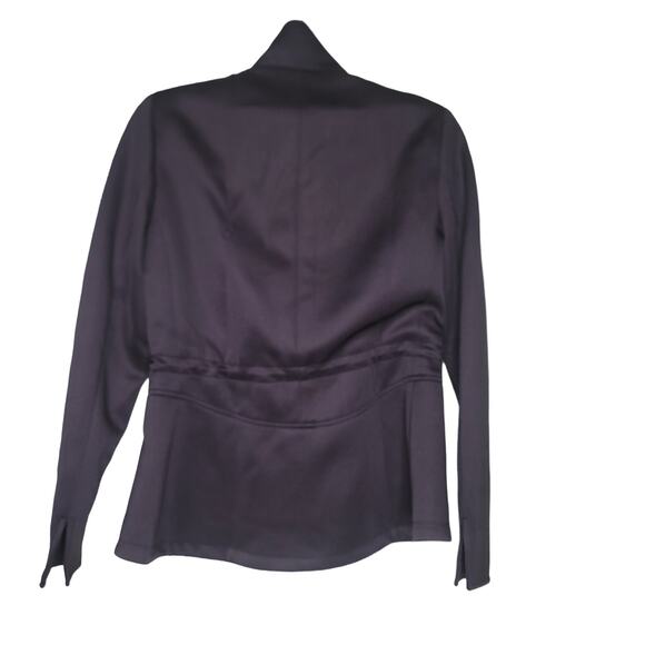 ETC Jacket Womens‎ Size 2 Black Scuba Full Zip Pockets Mock Neck Pockets Casual - Picture 3 of 5